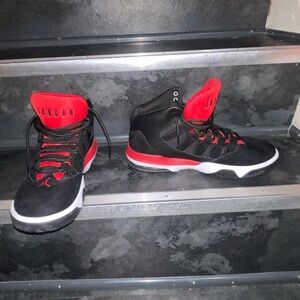 Jordan Black and Red High-Top Sneakers ❤️🖤